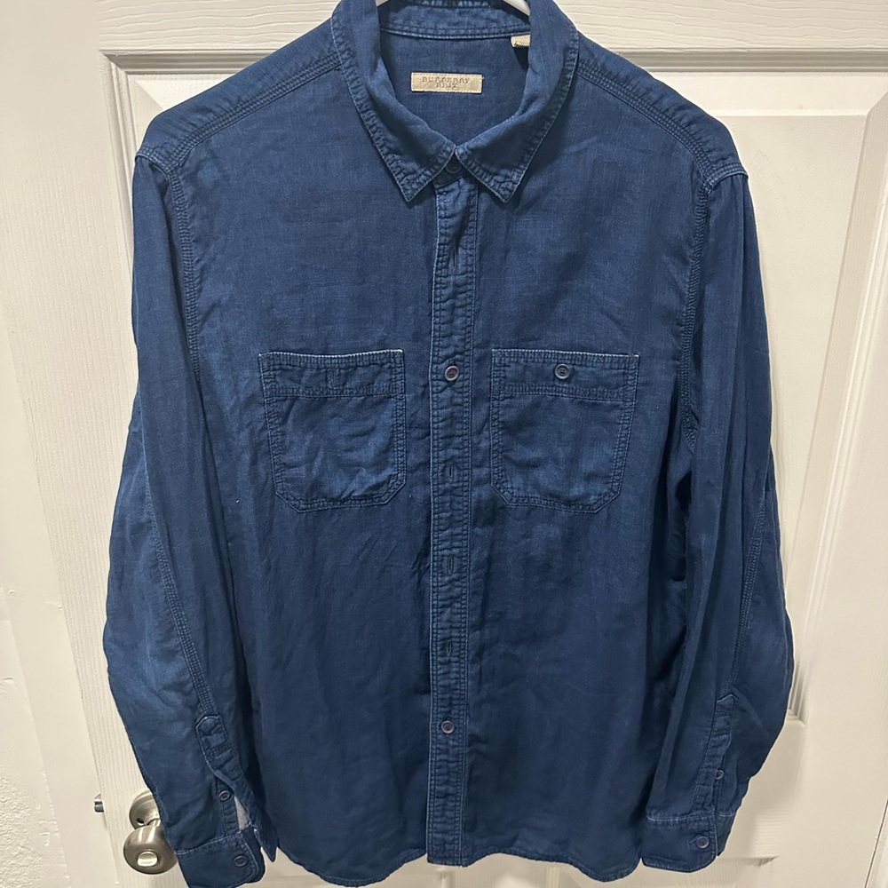 Burberry Indigo Button-Up Shirt